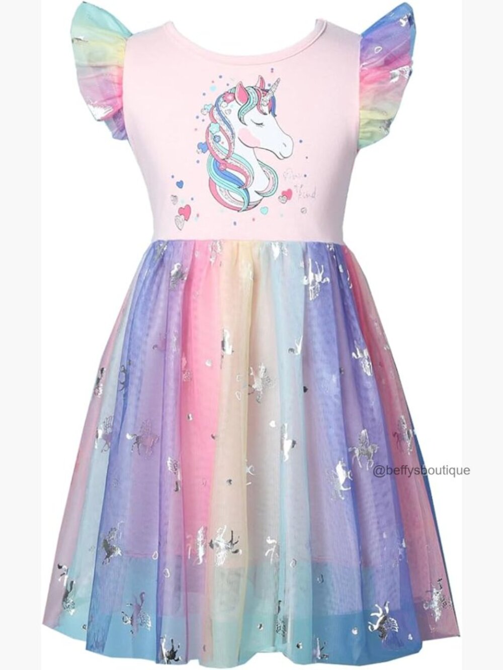 Girls Tulle Tutu Princess Party Dress Unicorn Birthday Tutu Skirt - Picture 1 of 7